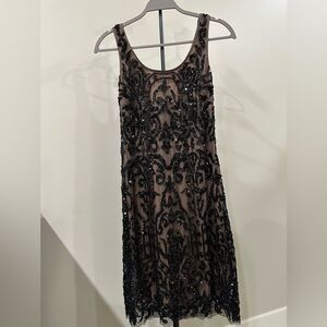 Adrianna Papell Mid Length Beaded Tank Dress